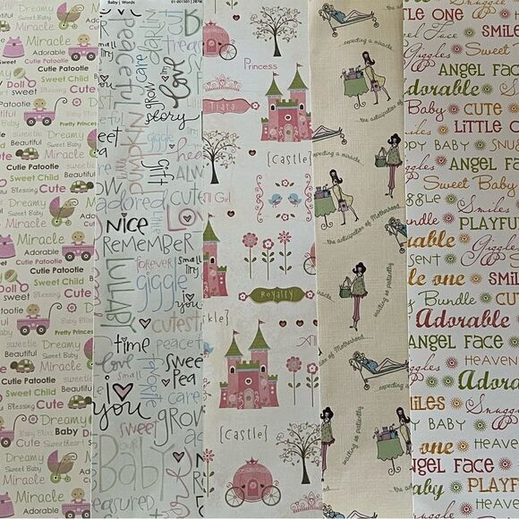 Expecting Mother and Baby Girl Scrapbook & Card-making Paper (18 Sheets) - Picture 1 of 2